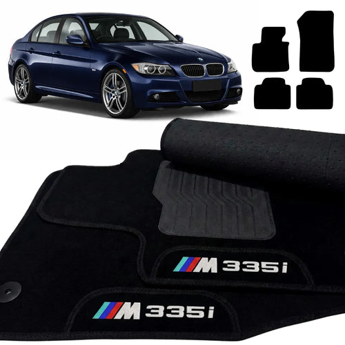 TAPETES CARPETE PRETO BMW 335i SÉRIE M 2005 A 2011 4 PEÇAS
