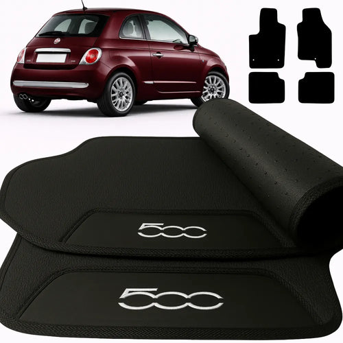 TAPETES BORRACHA PREMIUM FIAT 500 2016 A 2021 4 PEÇAS