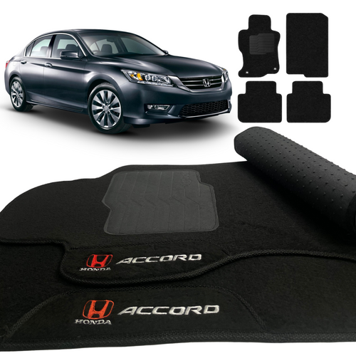 TAPETE CARPETE HONDA ACCORD 2008 A 2014 PRETO 5 PEÇAS