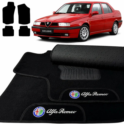 TAPETES CARPETE PRETO CARRO ALFA ROMEO 155 1995 A 1997 4 PEÇAS