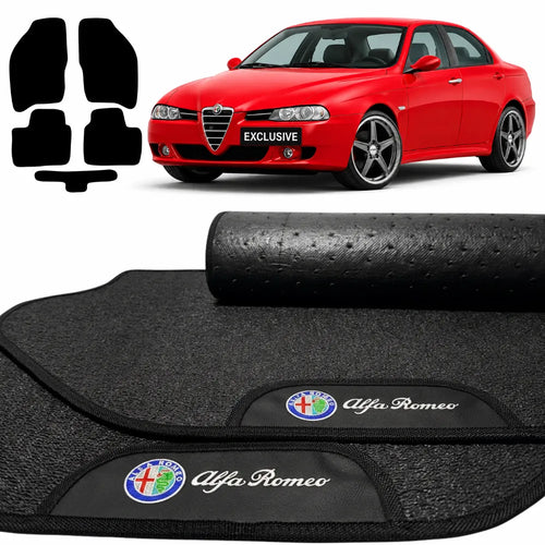 TAPETES BORRACHA PREMIUM ALFA ROMEO 156 1997 A 2007 4 PEÇAS