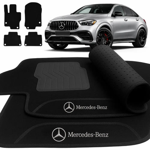 TAPETES CARPETE PRETO AMG GLE COUPÉ 2020 A 2025 4 PEÇAS