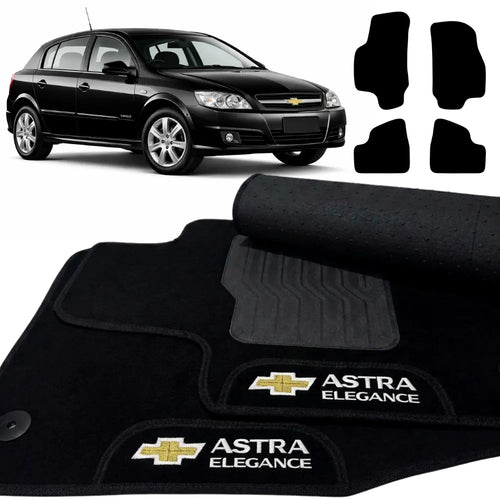TAPETES CARPETE PRETO ASTRA ELEGANCE 1997 A 2011 4 PEÇAS