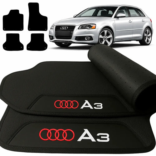 TAPETES BORRACHA PREMIUM AUDI A3 2007 A 2012 4 PEÇAS