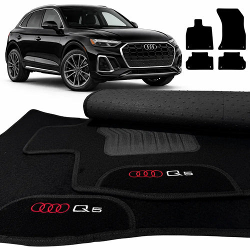 TAPETES CARPETE PRETO AUDI Q5 2018 A 2025 4 PEÇAS