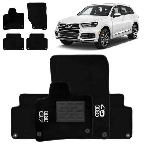 TAPETE CARPETE AUDI Q7 2005 A 2015 PRETO 4 PEÇAS