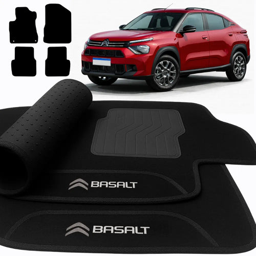 TAPETES CARPETE PRETO BASALT 2024 A 2025 4 PEÇAS