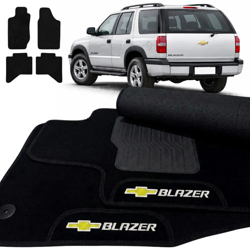 TAPETES CARPETE PRETO BLAZER 1993 A 2011 4 PEÇAS