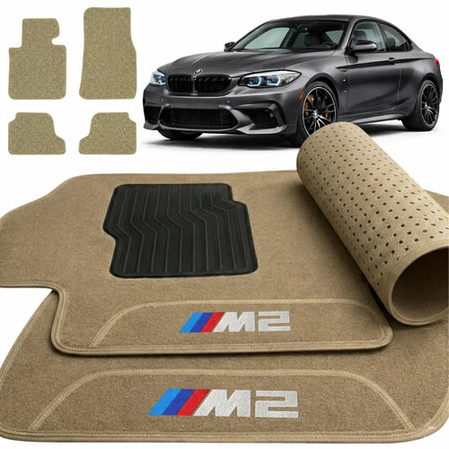 TAPETE CARPETE BEGE BMW SÉRIE M2 2016 A 2020 4 PEÇAS