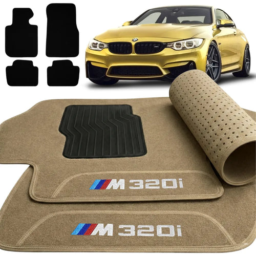 TAPETE CARPETE BEGE BMW 320i SÉRIE M3 2019 A 2022 4 PEÇAS