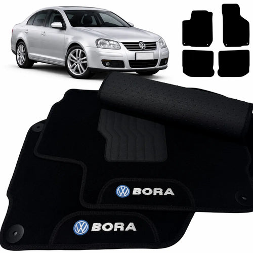 TAPETES CARPETE PRETO BORA 2000 A 2015 4 PEÇAS