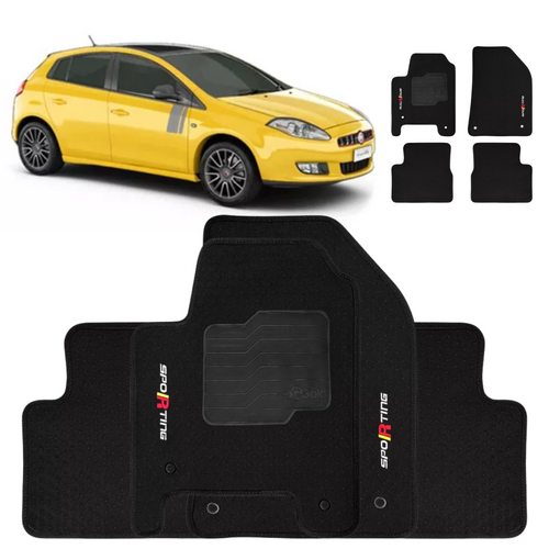 TAPETE CARPETE BRAVO SPORTING 2011 A 2015 C/ EXTINTOR PRETO 4 PEÇAS