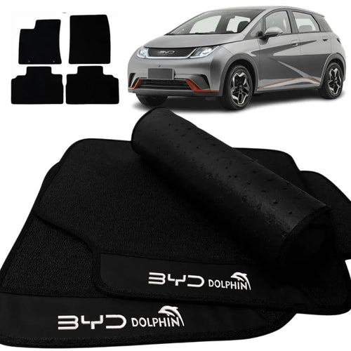 TAPETE BORRACHA PREMIUM BYD DOLPHIN PLUS 2023 A 2026 4 PEÇAS
