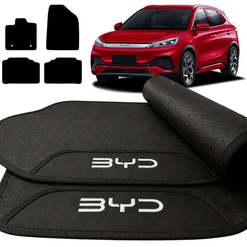 TAPETE BORRACHA PREMIUM BYD YUAN 2023 A 2025 4 PEÇAS