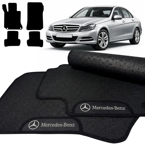 TAPETES BORRACHA PREMIUM MERCEDES C180 2007 A 2014 4 PEÇAS