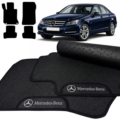 TAPETES BORRACHA PREMIUM MERCEDES C200 2007 A 2014 4 PEÇAS