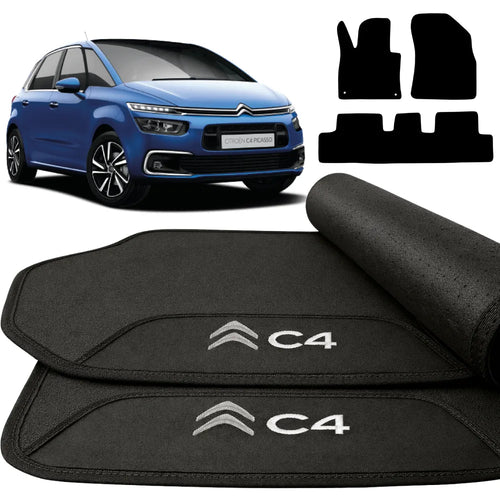 TAPETE BORRACHA PREMIUM C4 PICASSO 2015 A 2020 3 PEÇAS