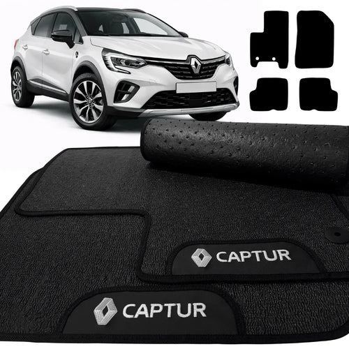 TAPETES BORRACHA PREMIUM RENAULT CAPTUR 2017 A 2023 4 PEÇAS