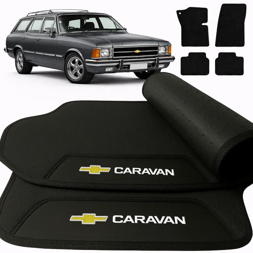 TAPETES BORRACHA PREMIUM CARAVAN 1975 A 1979 4 PEÇAS