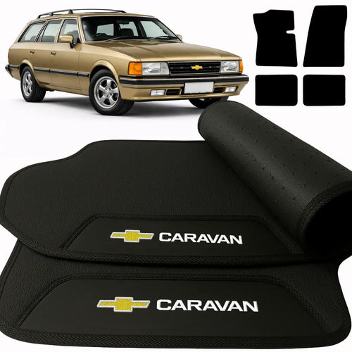 TAPETES BORRACHA PREMIUM CARAVAN 1980 A 1992 4 PEÇAS