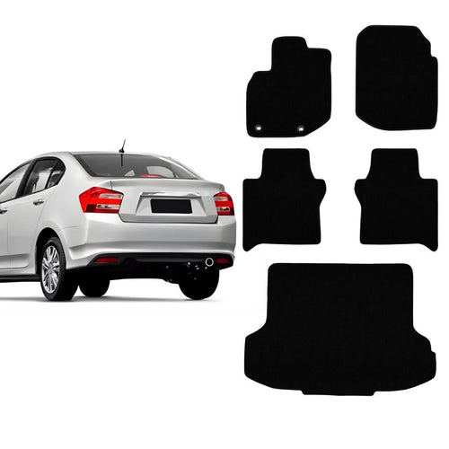 KIT TAPETES CARPETE PORTA MALAS + INTERNOS CITY 2009 A 2014