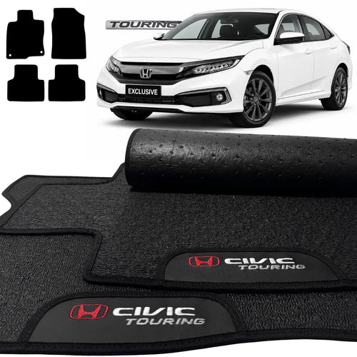 TAPETES BORRACHA PREMIUM CIVIC G10 TOURING 2017 A 2021 4 PEÇAS