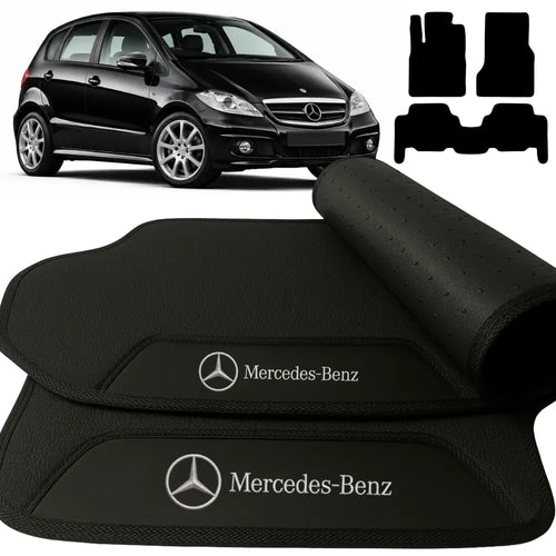 TAPETES BORRACHA PREMIUM MERCEDES CLASSE A 1999 A 2005 3 PEÇAS
