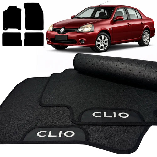 TAPETES BORRACHA PREMIUM CLIO SEDAN 1996 A 2015 4 PEÇAS