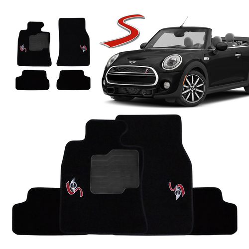 TAPETES CARPETE COOPER S CABRIO 2009 A 2015 5 PEÇAS