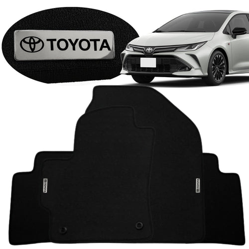 TAPETE BORRACHA TAG INOX COROLLA 2020 A 2025 3 PEÇAS
