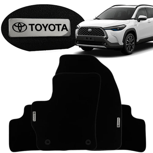 TAPETE BORRACHA TAG INOX COROLLA CROSS 4 PEÇAS