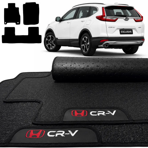 TAPETES BORRACHA PREMIUM HONDA CR-V 2012 A 2018 3 PEÇAS