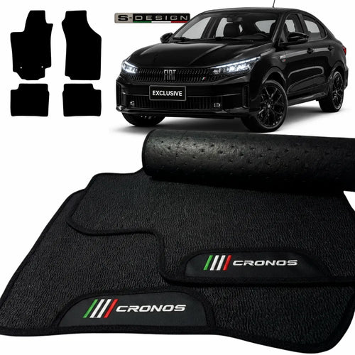 TAPETES BORRACHA PREMIUM FIAT CRONOS S-DESIGN 2020 A 2025 4 PEÇAS