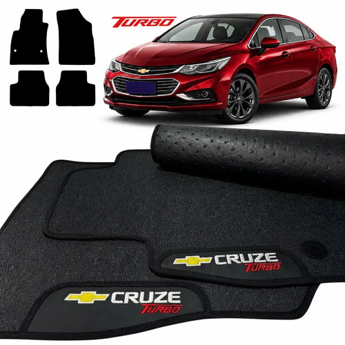 TAPETES BORRACHA PREMIUM CRUZE TURBO 2017 A 2019 4 PEÇAS