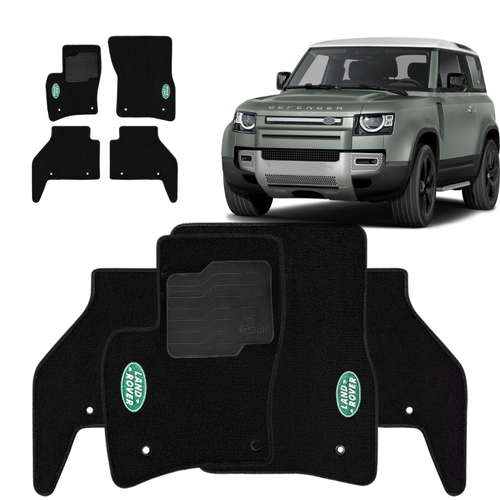 TAPETE CARPETE DEFENDER 2020 A 2023 PRETO BORDADO