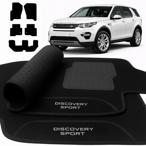 TAPETES CARPETE PRETO DISCOVERY 3 SPORT 7 LUGARES 2010 A 2016 5 PEÇAS