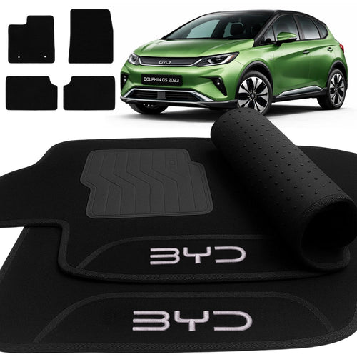 TAPETES CARPETE PRETO BYD DOLPHIN GS 2023 A 2024 4 PEÇAS