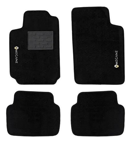 TAPETES CARPETE PRETO MEGANE 1997 A 2001 4 PECAS