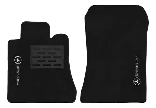 TAPETES CARPETE PRETO SL600 R129 DIANTEIROS 1989 A 2002 2 PECAS