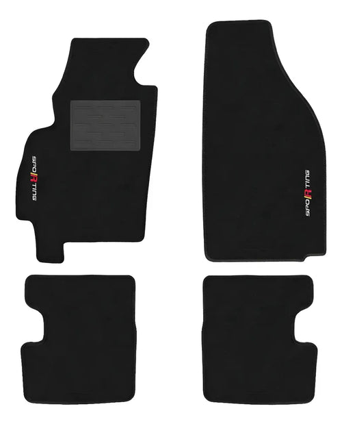 TAPETES CARPETE PRETO FIAT PUNTO SPORTING 2007 A 2012 4 PECAS