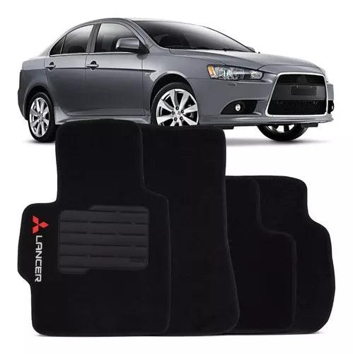 TAPETE CARPETE MITSUBISHI LANCER 2008 A 2018 PRETO 4 PEÇAS