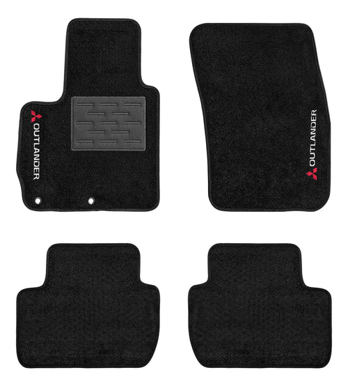 TAPETES CARPETE PRETO OUTLANDER 5L 2008 A 2013 4 PECAS