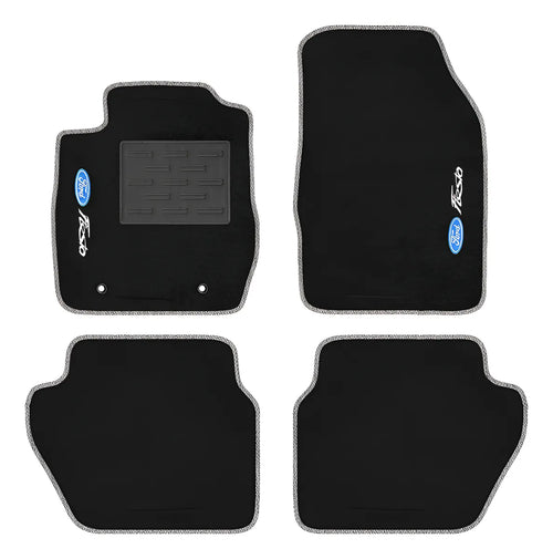 TAPETES CARPETE PRETO FORD NEW FIESTA MEXICANO 2011 A 2020 4 PECAS