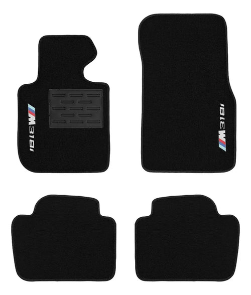 TAPETES CARPETE PRETO BMW SERIE 318I M 2012 A 2019 4 PECAS
