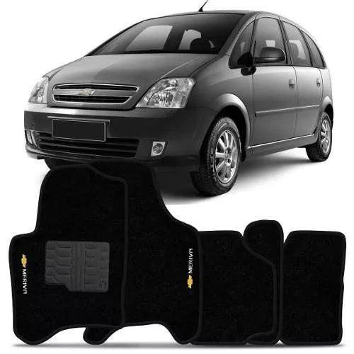 TAPETE CARPETE MERIVA 2003 A 2012 PRETO 3 PEÇAS