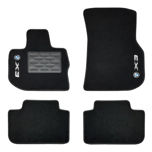 TAPETES CARPETE PRETO BMW X3 2021 A 2022 4 PECAS