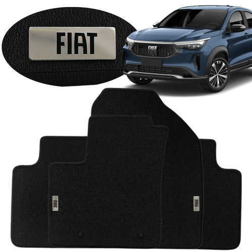 TAPETE BORRACHA TAG INOX FASTBACK 2022 A 2025 4 PEÇAS