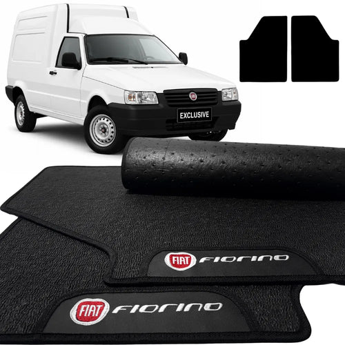 TAPETES BORRACHA PREMIUM FIORINO 1988 A 2013 2 PEÇAS (CABINE SIMPLES)
