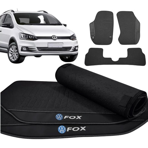 TAPETE BORRACHA PREMIUM FOX 2014 A 2021 4 PEÇAS