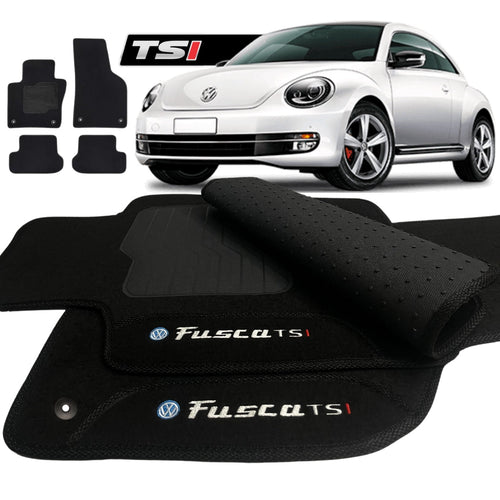 TAPETE CARPETE PRETO FUSCA TSI 2012 A 2019 4 PEÇAS